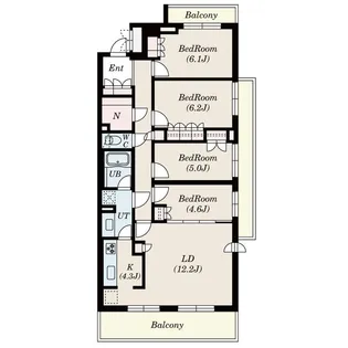 神奈川県横浜市青葉区青葉台2【マンション】の間取り