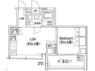 東京都新宿区四谷2【マンション】の間取り