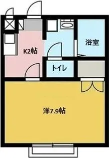 アンプルールブワ虹【2階】の間取り