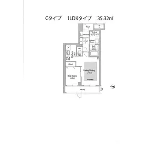 LIBR GRANT 世田谷弦巻【1階】の間取り