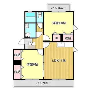 ヴェルドミールII【2階】の間取り
