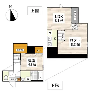 ADC熊本駅南leaf【2階】の間取り
