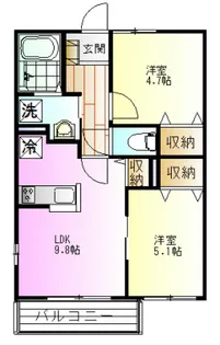 メゾンヴェルジェ【1階】の間取り