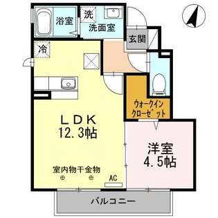 ルミエール・ドゥース【1階】の間取り