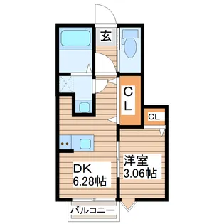 ラチッタ郡山【1階】の間取り