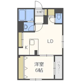 シャンティ月寒【2階】の間取り