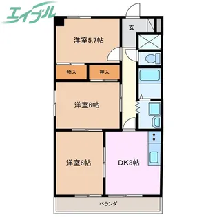 タウンライフ堀川【5階】の間取り