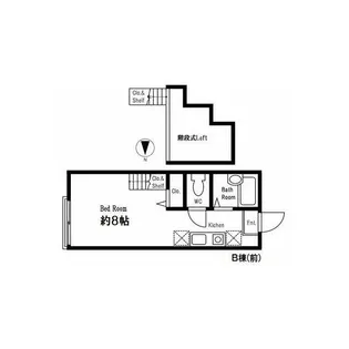 ハーミットクラブハウスパーシーズB棟【2階】の間取り