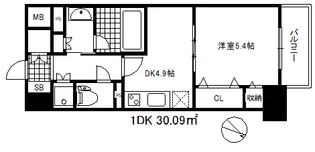 レジディア神戸磯上【10階】の間取り