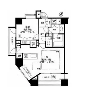 GLARSA白金高輪【11階】の間取り