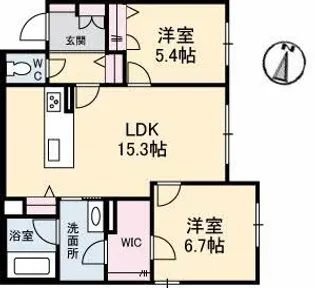 サントル府中【1階】の間取り