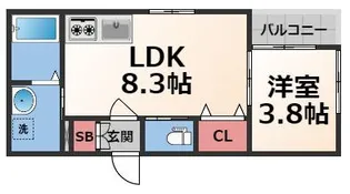 F asecia KOBE【2階】の間取り