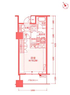 フロール横濱関内【4階】の間取り