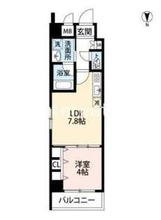 南堀江プライマリーワン【7階】の間取り