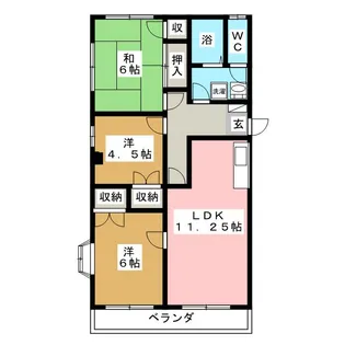 ヴェルアージュ【1階】の間取り