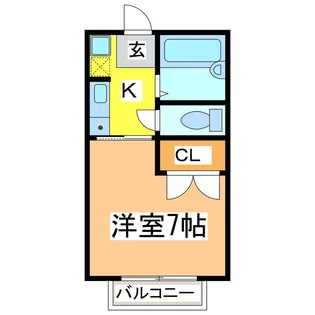カナディアンハイツ住田 A【1階】の間取り