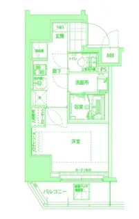 ハーモニーレジデンス横浜大通り公園【6階】の間取り