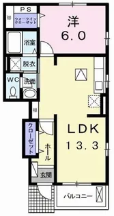 パニエ・ド・フルールIIIA【1階】の間取り