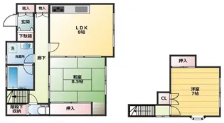 コーポK【1階】の間取り