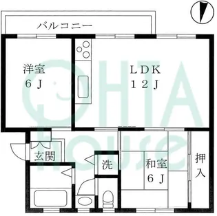 片倉台団地 22号棟 101号室【1階】の間取り