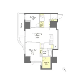 プライムメゾン入谷【7階】の間取り