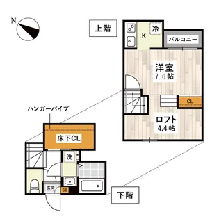 ADC新町Lucus【2階】の間取り