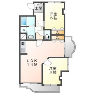 ウィングロワレ【2階】の間取り
