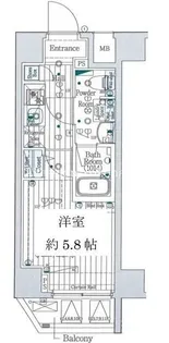MAXIV横浜大通公園【8階】の間取り