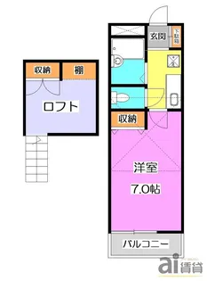 クレセントハイツ21【2階】の間取り