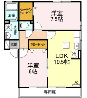 シャトーショコラA棟【2階】の間取り