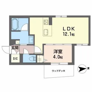 シャーメゾン陽山【1階】の間取り