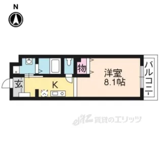 Bo.上七軒【5階】の間取り