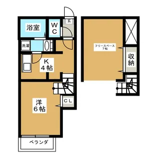 クレセールA【1階】の間取り