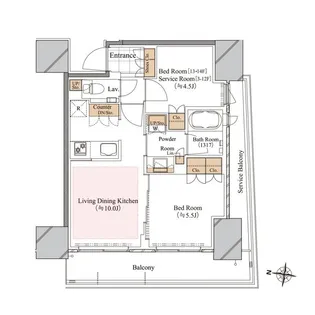 ブランシエスタ白山【7階】の間取り