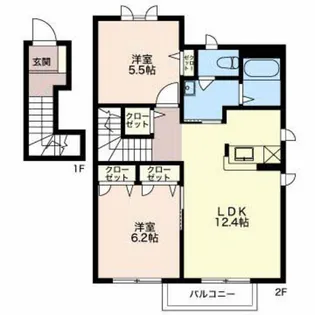アーバンスクエア【2階】の間取り