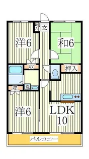フォレストヴィラ船戸【2階】の間取り