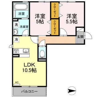 セカンドコート B棟【2階】の間取り
