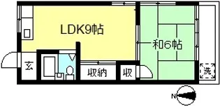 荻野コーポ【2階】の間取り