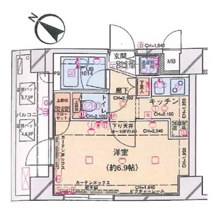 パレステュディオ東京八重洲通り【8階】の間取り