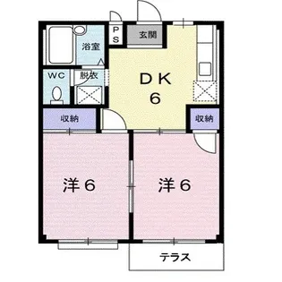 ドミール石田I【1階】の間取り