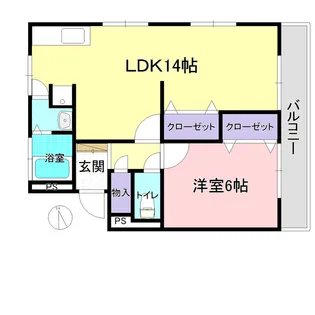 シティハイム愛宕【2階】の間取り