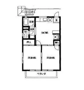 伊那ハイツ【2階】の間取り