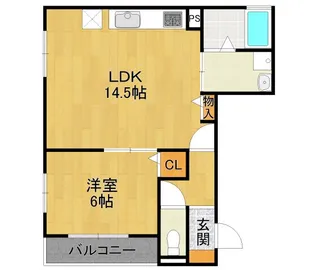 ベルフローラ宮ノ前【1階】の間取り