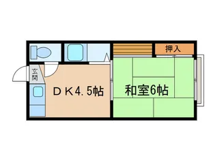 カクタス荘【1階】の間取り