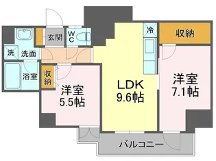 Avenue静岡茶町【5階】の間取り