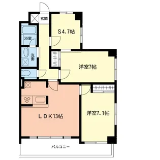 グリシーヌK【3階】の間取り