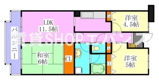 レインボーヒルズ21【3階】の間取り