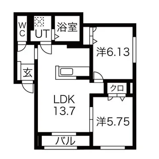 TIERRA HIRAGISHI(ティエラ平岸)【2階】の間取り