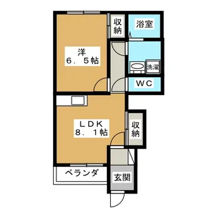 イーストヴィレッジ【1階】の間取り