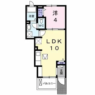タイムヒルズ上ノ丸【1階】の間取り